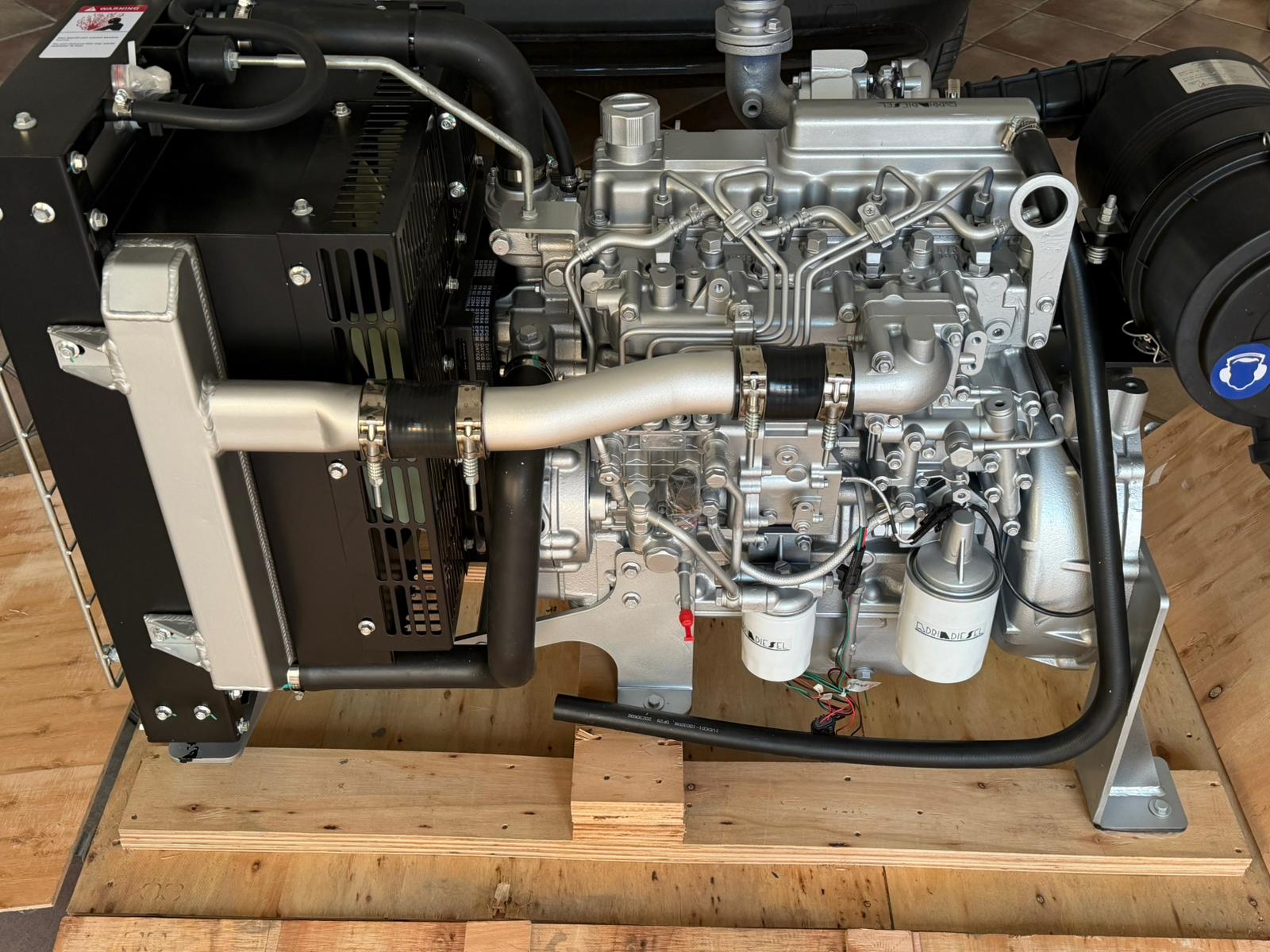 ADR3AP engine side view with radiator